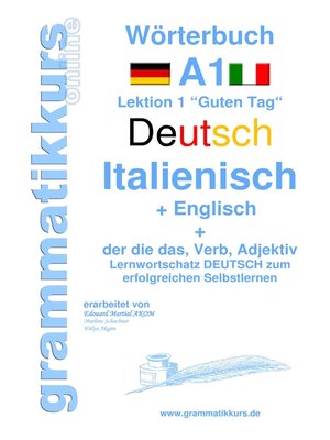 cover image of Wörterbuch Deutsch--Italienisch--Englisch  Niveau A1
